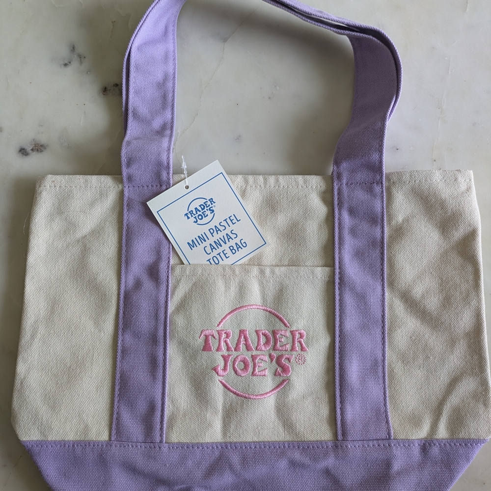 Trader Joes Pastel Mini Tote